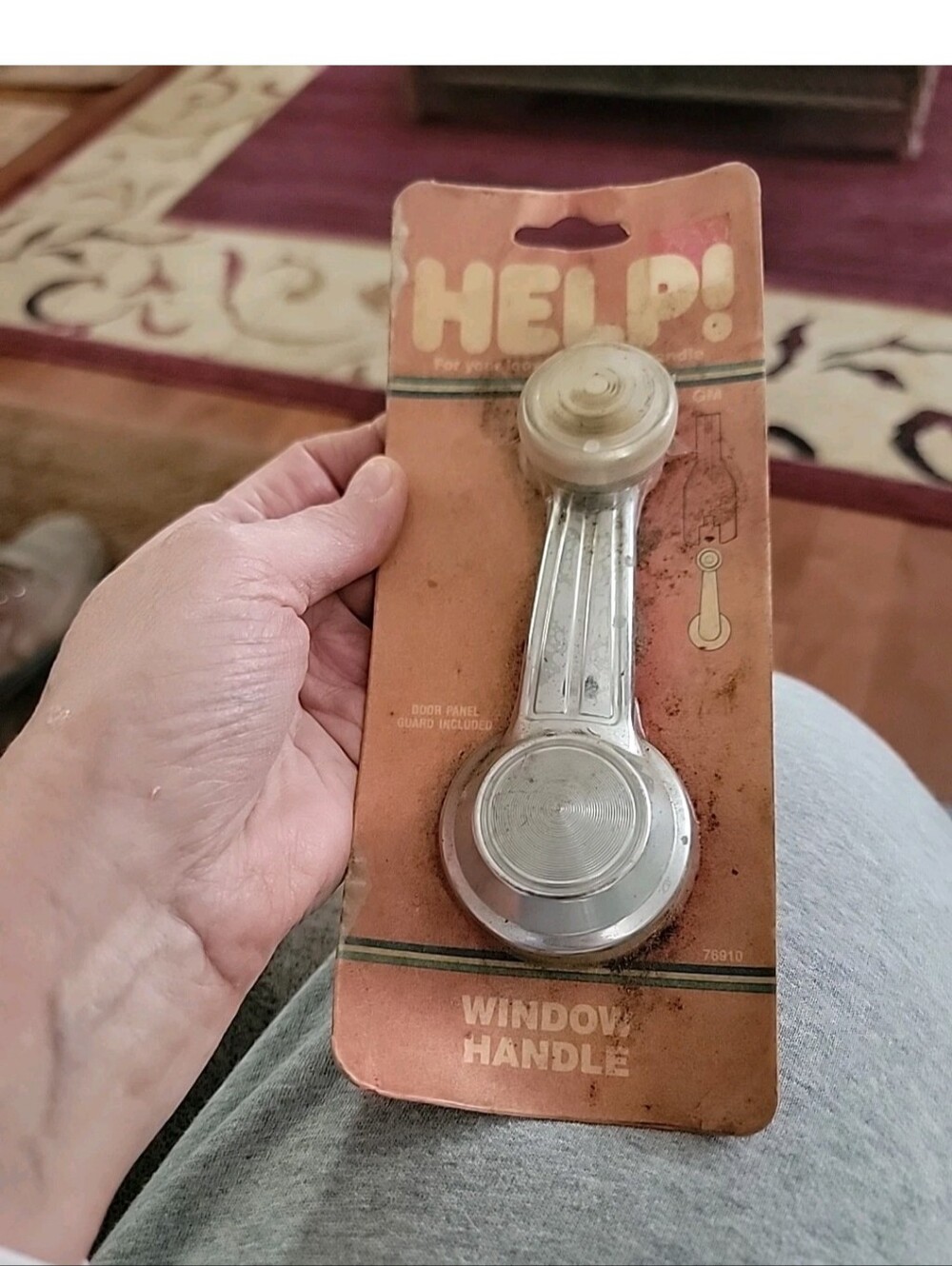 Vintage Dorman Window Crank Handle Chrome w/ Clear Knob for GM #76910